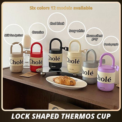 300ML 400ML Lock Shaped Insulation Cup Can Be Used to Cross Carry Large Capacity Traveling Water Cup Coffee Cup Lock Lock Cup eprolo BAD PEOPLE
