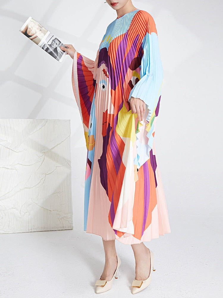 Vestido largo estampado curvy mujer