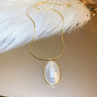 set Collana orecchini ovale perla donna eprolo BAD PEOPLE