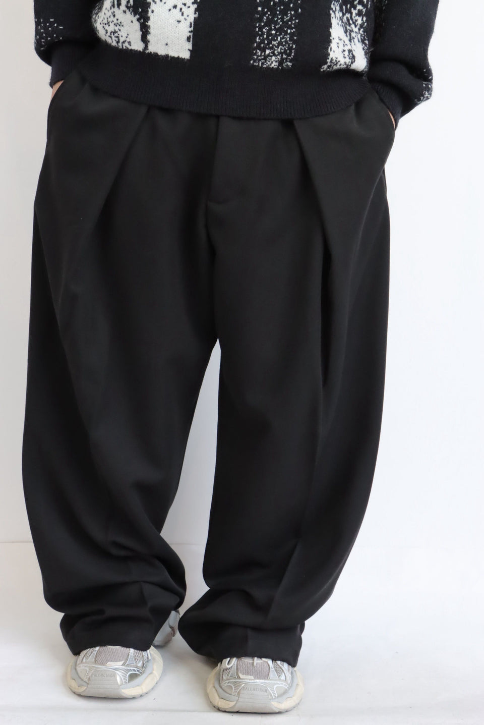 Pantalone baggy uomo nero