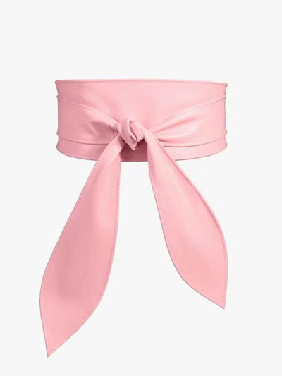 Ladies Soft Fashion Wide PU Faux Leather Bow Knot Corset Waist Belts eprolo BAD PEOPLE