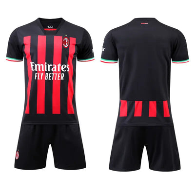 Completo AC Milan Maglia e pantaloncino calcio football club eprolo BAD PEOPLE
