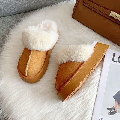 Plush Cotton Slippers Women Flats Shoes Platform eprolo BAD PEOPLE
