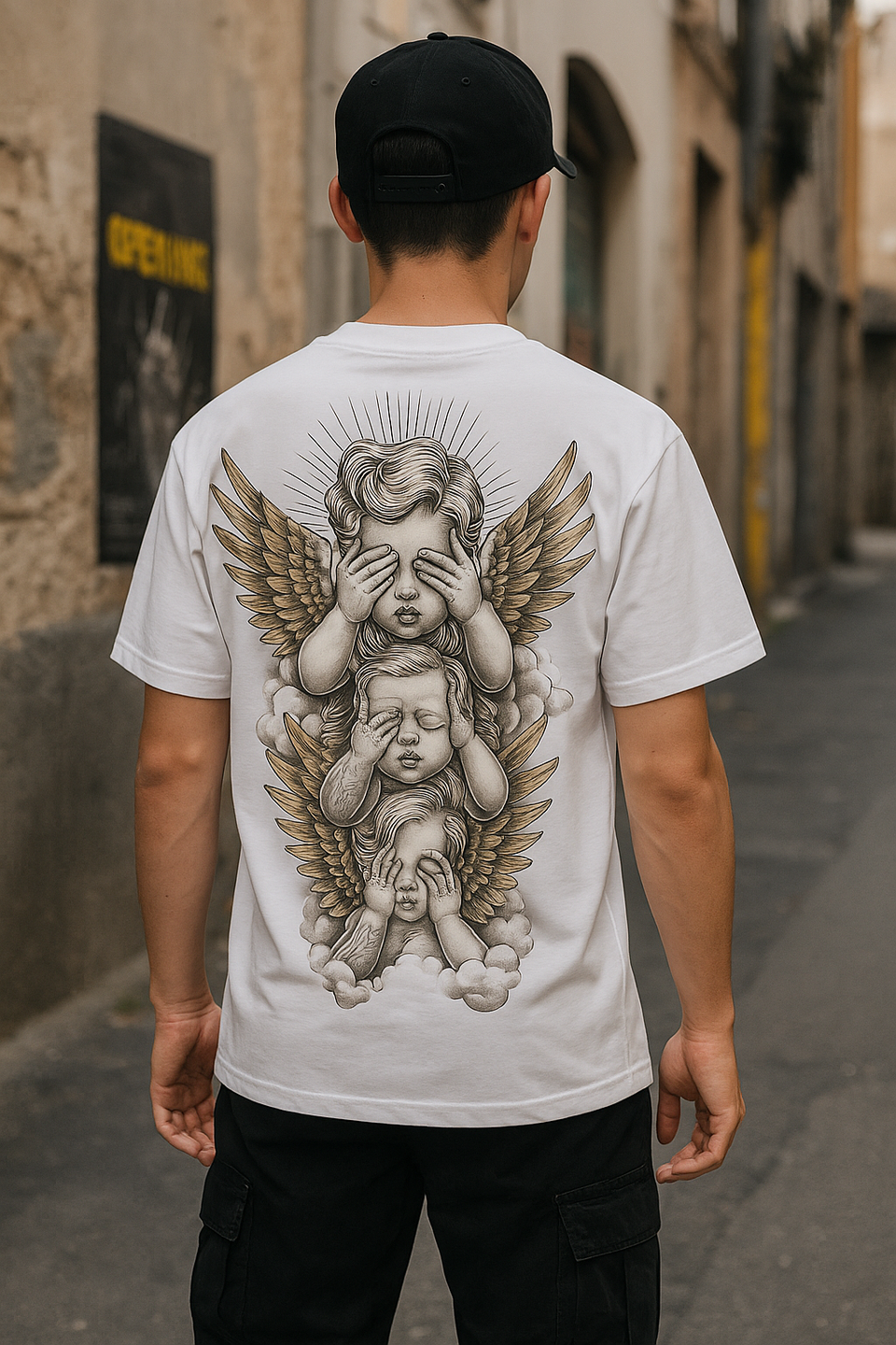 T-Shirt 3 Angeli  Bianca