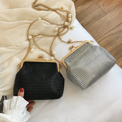 Borsa tracollina con clips strass MUST HAVE