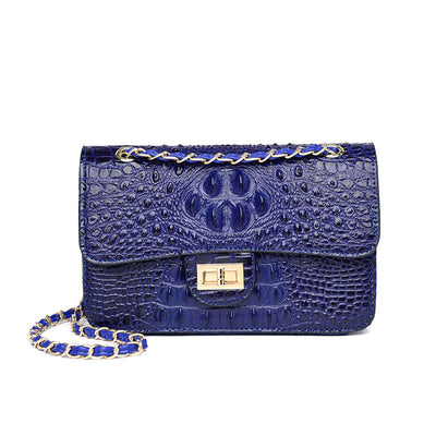 Borsa ecopelle donna animalier Blue MUST HAVE
