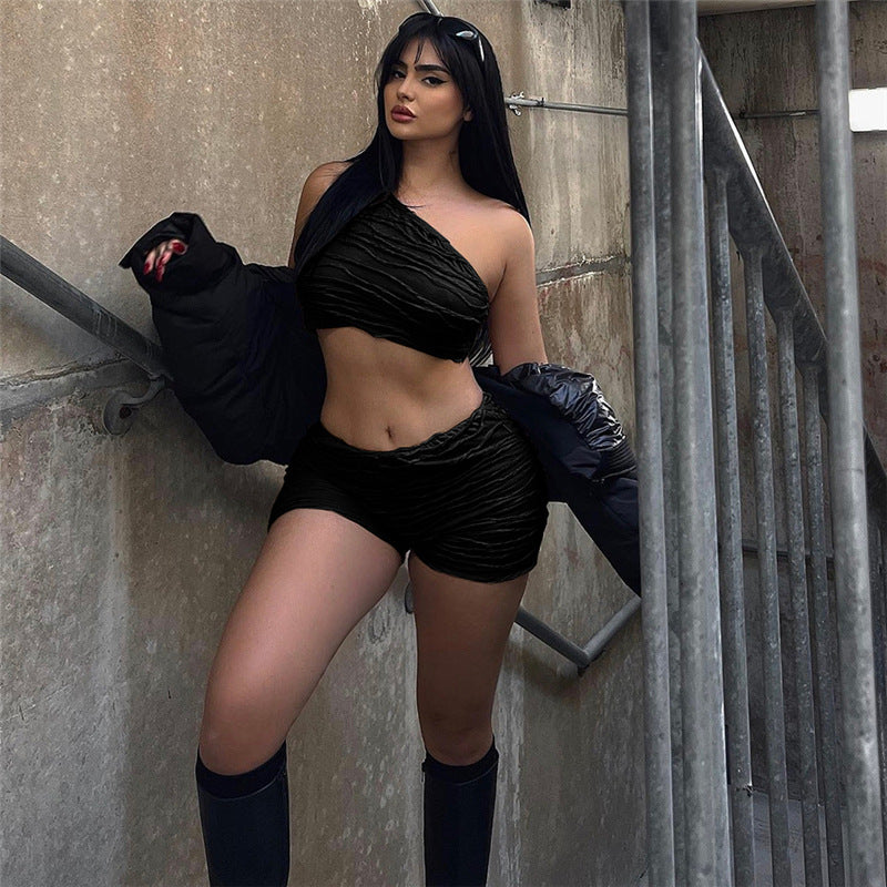 Moda cintura alta bolsa delgada traje de cadera mujeres