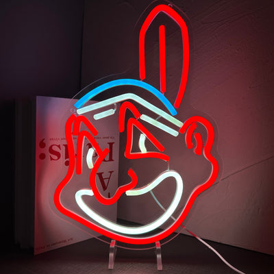Inseng a neon led Indians logo Default Title Neon Signs