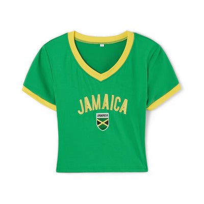 Jamaican Crop Top Women y2k tshirt nazionali As photo shows MUST HAVE