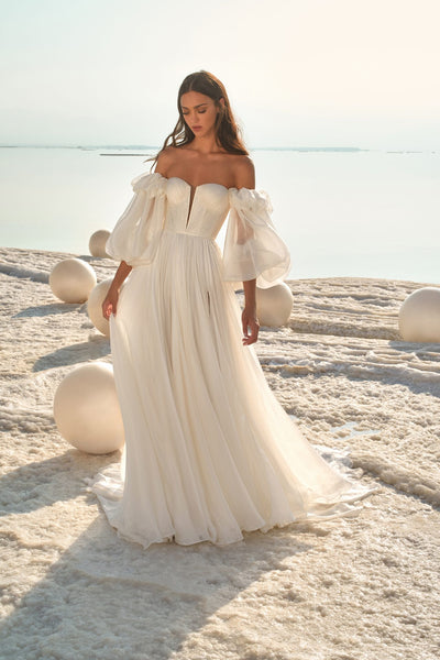 Abito lungo cerimonia boho donna scollato CELEBRITY