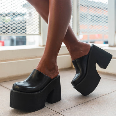 Scarpa sandalo con platform donna black MUST HAVE
