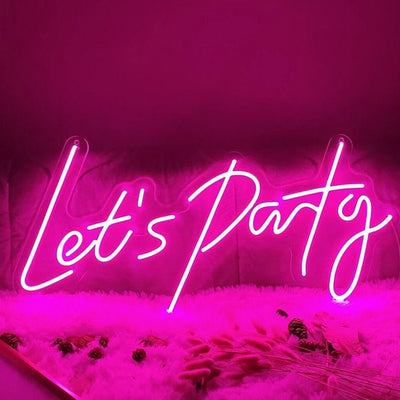 Insegna led neon Lets Party Neon Sign Neon Signs