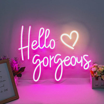 Insegna led neon Hello Gorgeous Neon Signs Neon Signs