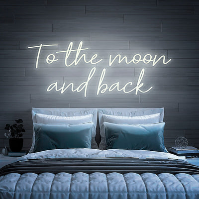 Insegna led neon To The Moon and Back Neon Sign Neon Signs