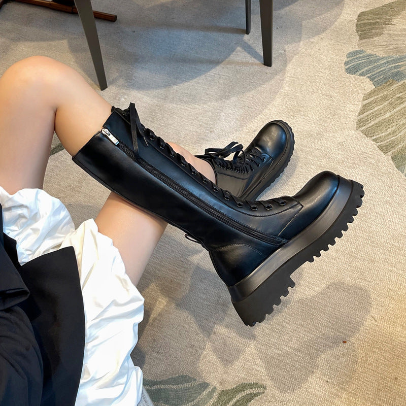 Boots Zipper High bota alta mujer